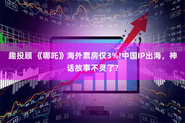 趣投顾 《哪吒》海外票房仅3%!中国IP出海，神话故事不灵了?